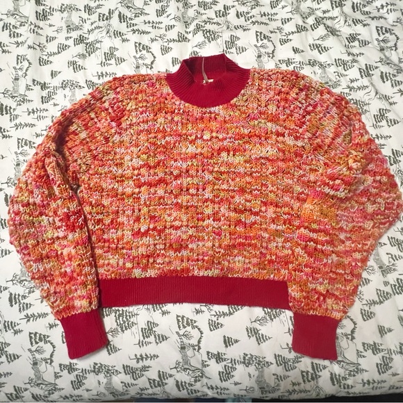 Free People Wool Knit Rainbow Dash Sweater M - Picture 9 of 13